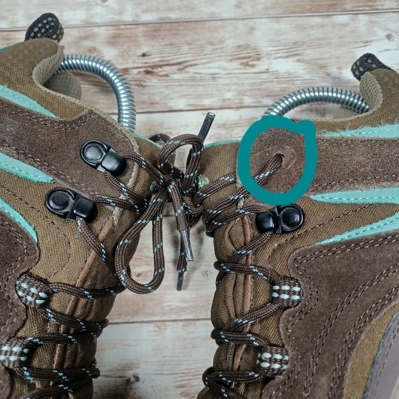 Northside Waterproof Hiking Shoes Trail Boots Brown Tan Aqua Women's Size 7 - Picture 11 of 11